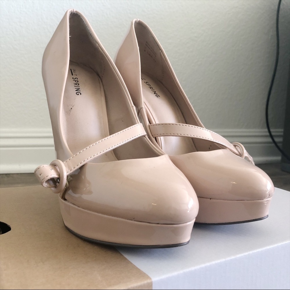 NUDE CALL IT SPRING STILETTO HEEL W/ STRAP